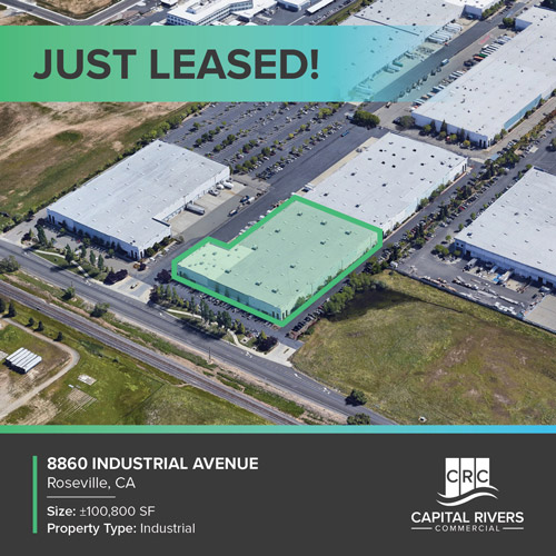 An expansive industrial facility in Roseville, California, leased by Ryan Orn and the Capital Rivers team. Recognized by Costar as the largest industrial lease for Q4 in the western market. The facility serves as a prime storage and testing hub for the tenant's product, illustrating Capital Rivers' commitment to delivering outstanding commercial real estate solutions