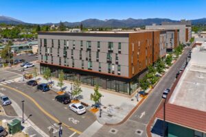  Features modern retail, restaurant, and office spaces across several buildings in downtown Redding. The development includes a 5-story parking structure and is located near the new Public Market and "Whistle Stop" park. Highlights across the buildings include customizable suites and Redding’s only 750-square-foot rooftop bar.
