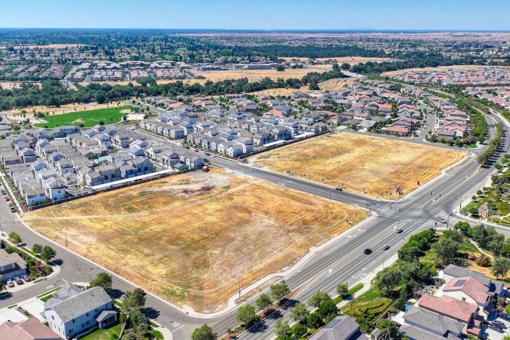 Aerial image of Northern California Land at Fiddyment Ranch. Northern California is renowned for its landscapes, communities, and economies, offering a wealth of land opportunities for investors, developers, and businesses. At Capital Rivers Commercial, we are excited to present a selection of Northern California land available for sale or lease, each promising advantages and investment potential. Explore our featured properties and discover why Northern California land is ideal for real estate investment.