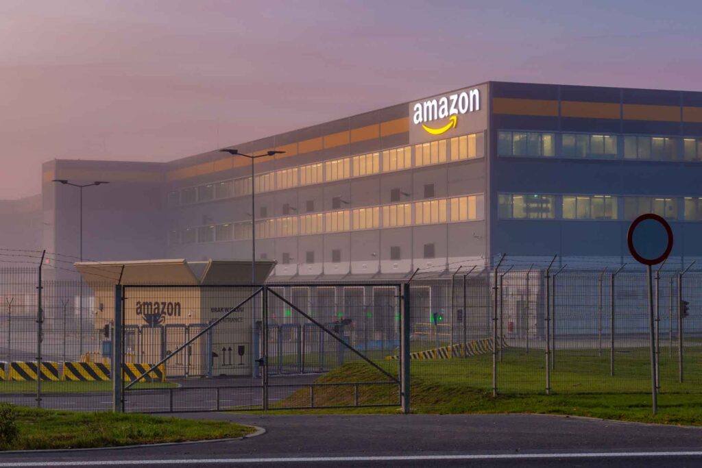 Amazon's fulfillment center in Metro Air Park, boosting job creation and economic development since 2017, with ongoing expansions.