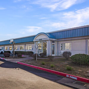 Image of a traditional office building in Chico. Traditional office spaces are ideal for businesses needing private, quiet areas with dedicated desks and rooms.