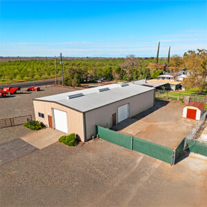 Aerial view of industrial personal warehouse for rent in Chico, CA