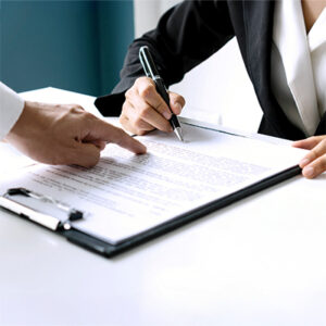 Tenant signing document that follows California property management law