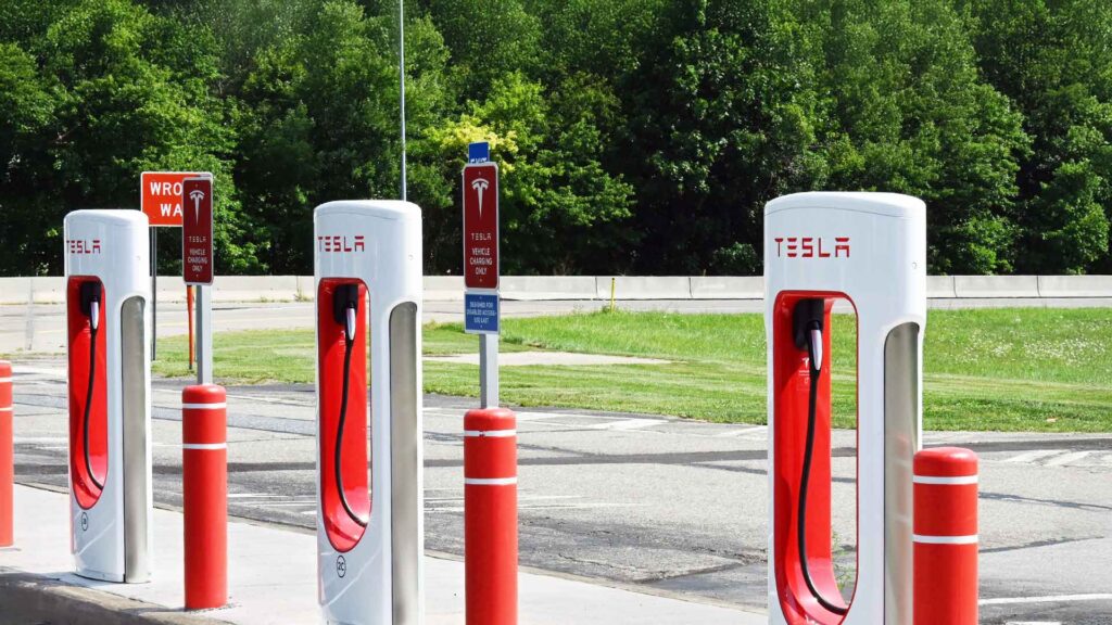 Tesla EV chargers for retail