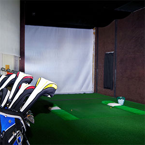 Experiential retail center with golf simulator