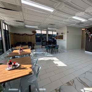 Second-generation restaurant dining area