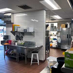 Second-generation restaurant kitchen