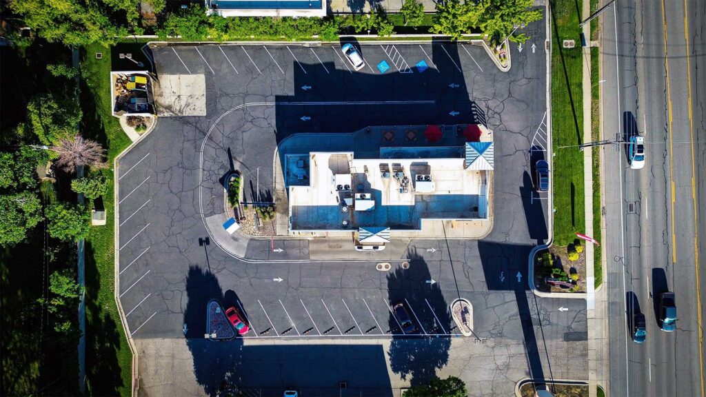 QSR technology at a drive-thru restaurant