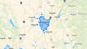 Franchise site selection map analysis of retail trade area