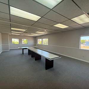 Government office space in Redding featuring a large conference room with natural light.