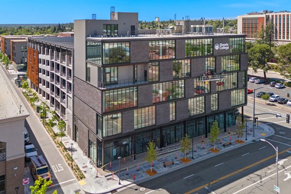 Located on the high-traffic corner of California and Tehama Streets in Downtown Redding directly next to the new 5-story parking structure with 400 parking spaces.
